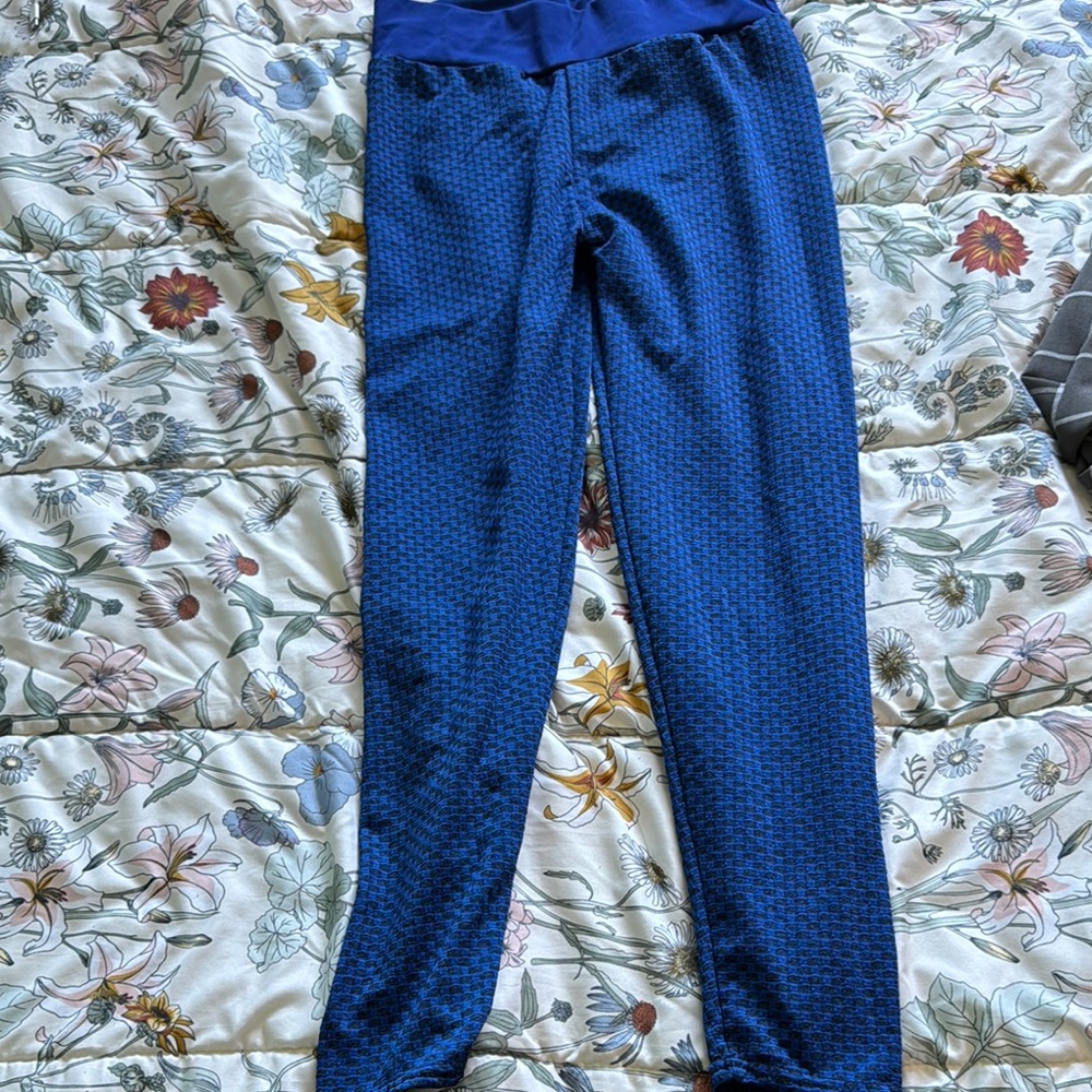 Blue Patterned Leggings